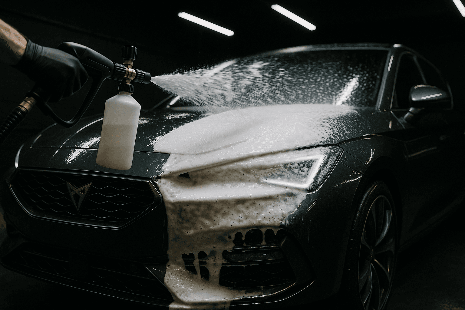 Lackschutz durch Sprühwachs – spiegelnde Oberfläche nach der Aufbereitung