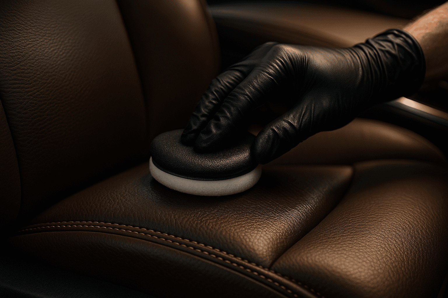 Materialschonende Reinigung und Pflege von Leder oder Stoffelementen