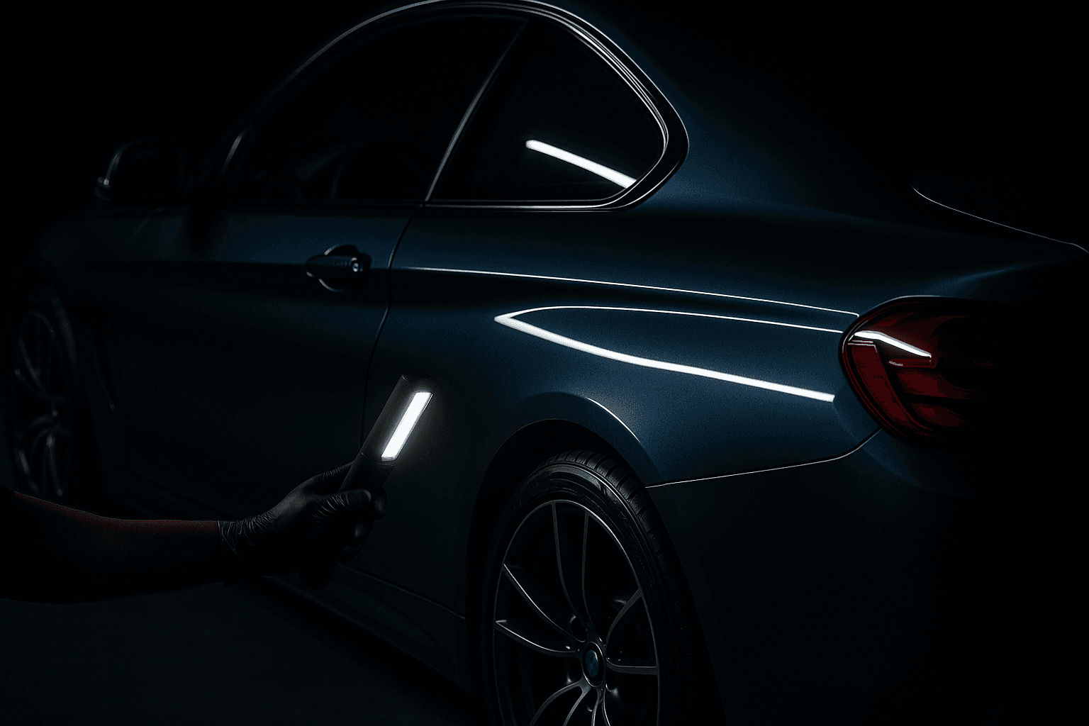 Abschließende Prüfung auf Glanz, Gleichmäßigkeit und Rückstände für ein perfektes Ergebnis